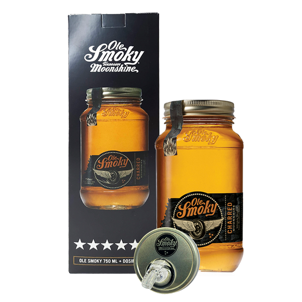 Caja Ole Smoky Charred 750 ML. + DOSIFICADOR